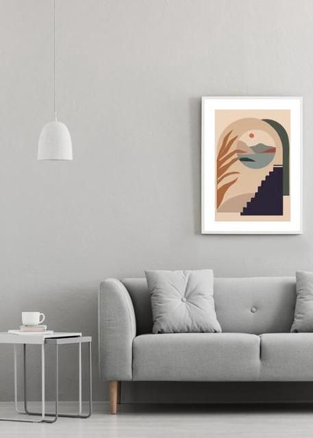 Modern Minimalist abstract with stairs Environment