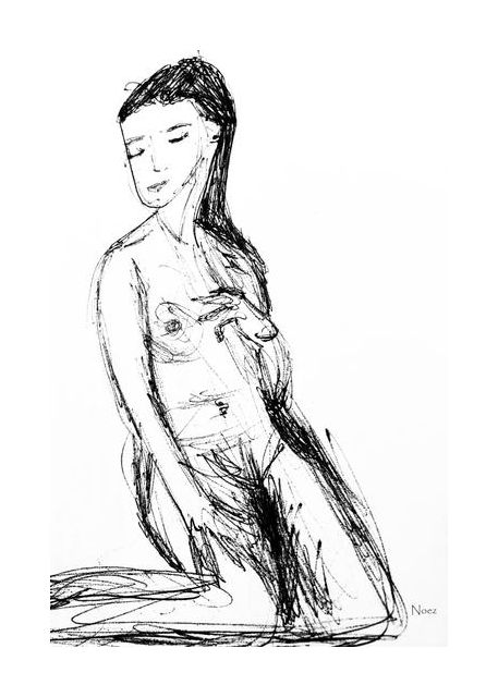 girl on her knees