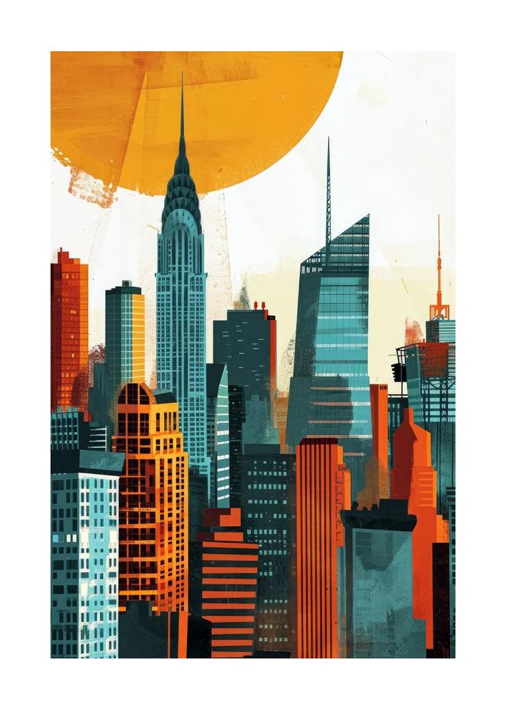 New York City Watercolor Digital Painting 3