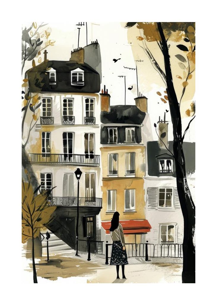 Paris Watercolor Digital Painting 2