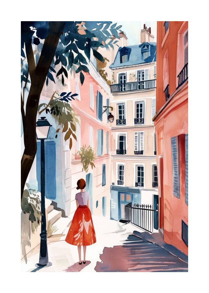 Paris Watercolor Digital Painting 3
