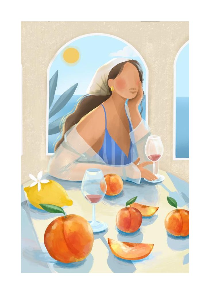 Girl With Peaches