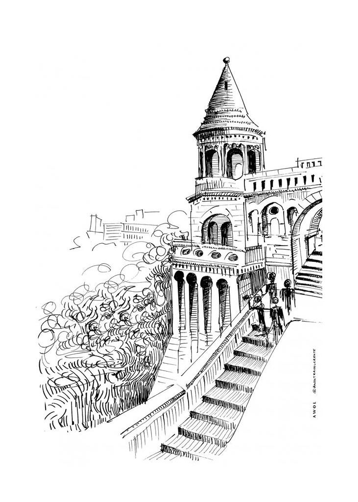 Budapest Fairy Tale Castle Hungary City Art Print