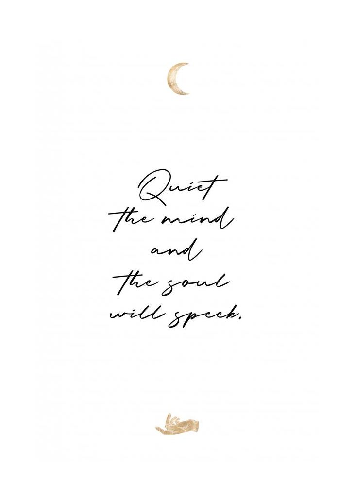 Quiet The Mind And The Soul Will Speak