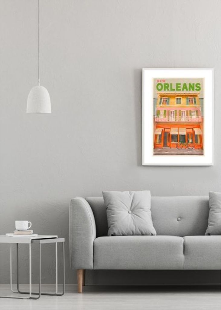 New Orleans Louisiana Vintage Travel Poster