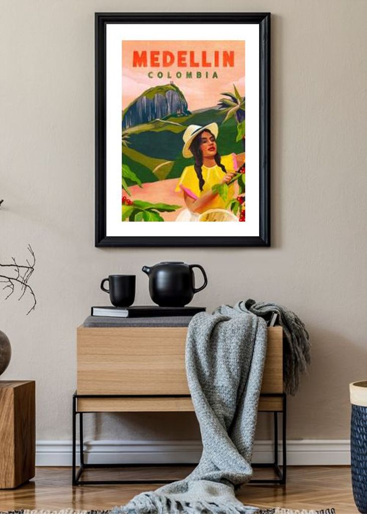 Medellin Colombia Travel Poster