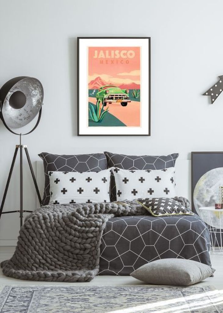 Jalisco Mexico Vintage Travel Poster
