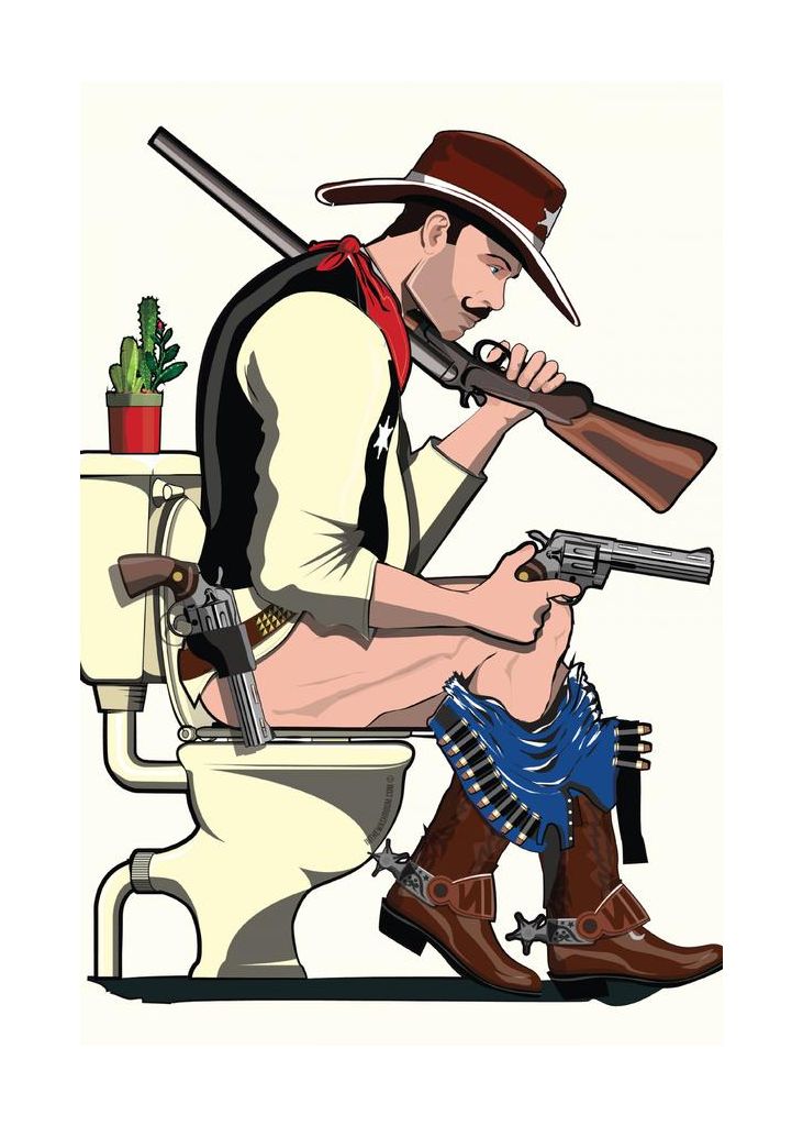 Cowboy On The Toilet