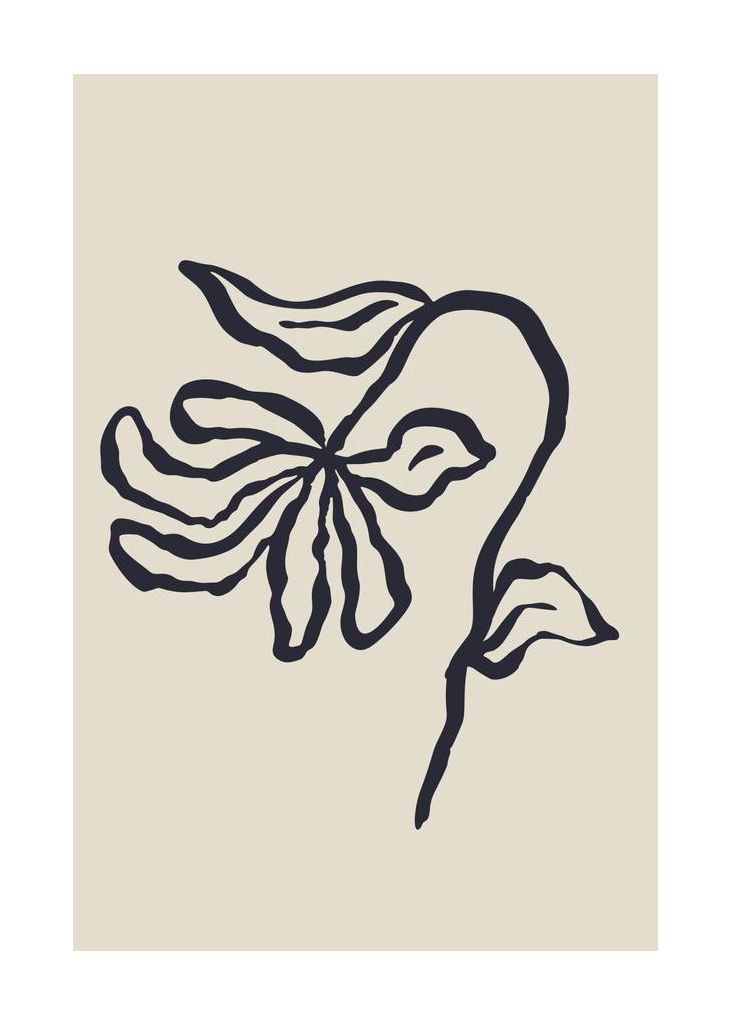 Sketchy Flower Poster 24