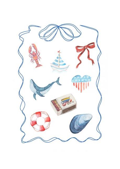Nautical Themed Watercolor Artwork