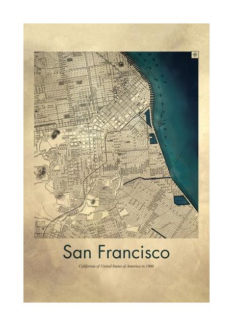 San Francisco Retro Map