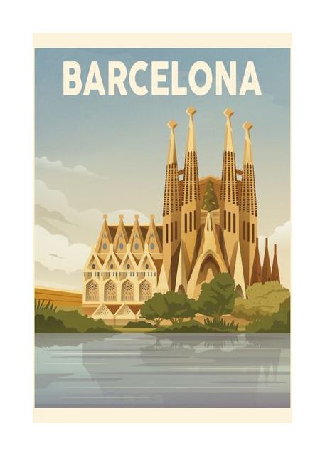 Barcelona Travel Print