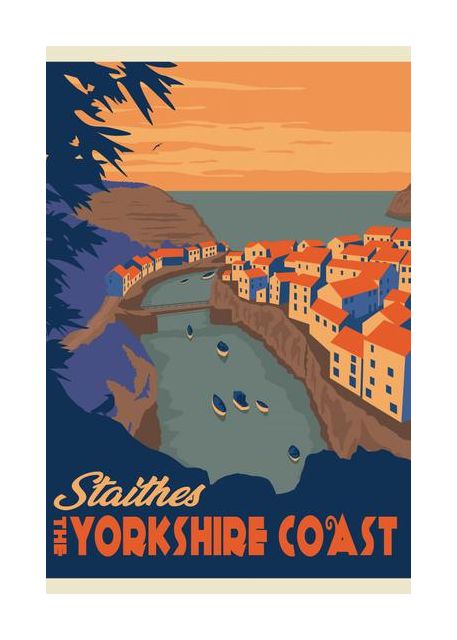 Staithes Yorkshire Travel Print