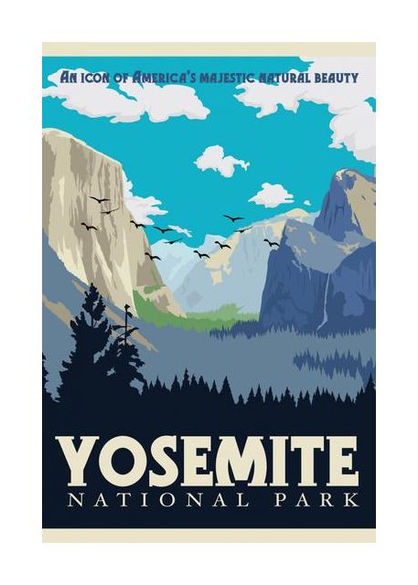 Yosemite National Park Travel Print
