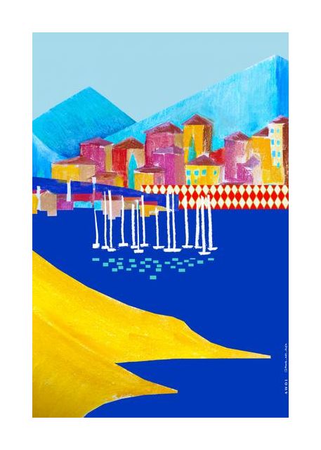 Colourful Port Town Between Mountain And The Sea