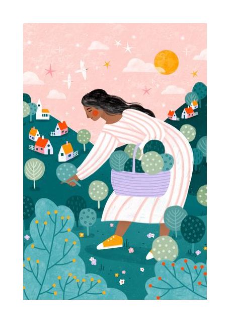 A Woman Tree Picking