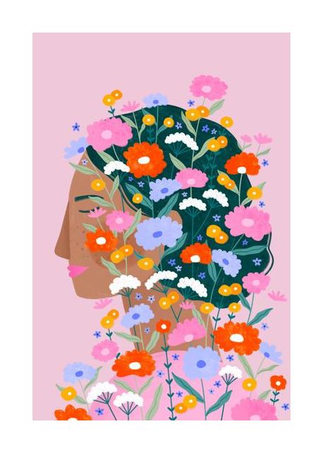 Colourful Flower Lady