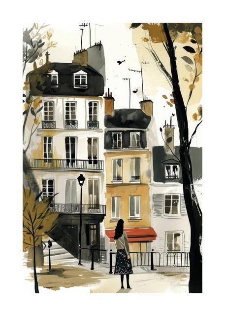 Paris Watercolor Digital Painting 2