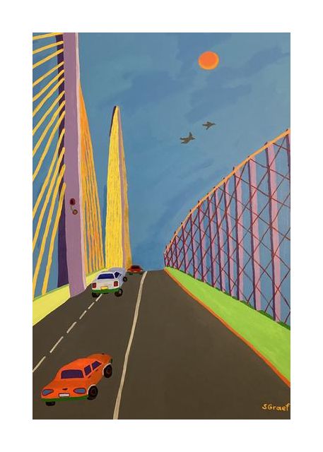 Driving Over The Sunshine Skyway Bridge